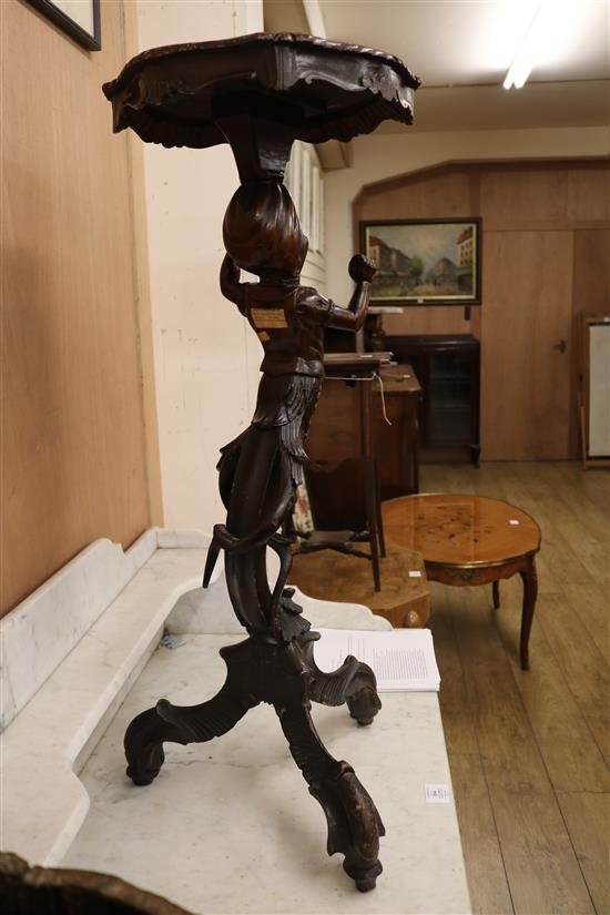 A Blackamoor jardiniere stand W.40cm